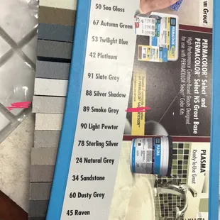 Grout color choices