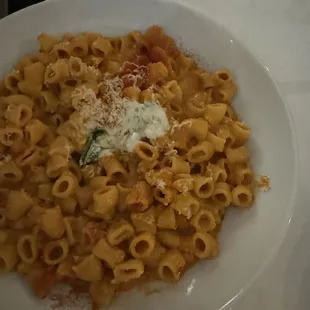 Rigatoni half portion
