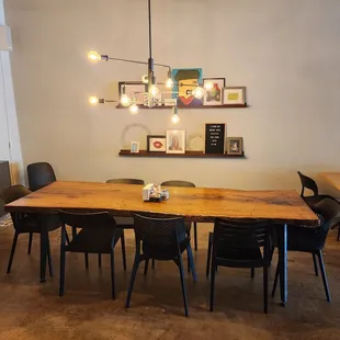 Beautiful table for 6 in the back of the restaurant.