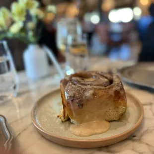 Cinnamon roll was massive! Good enough to share!