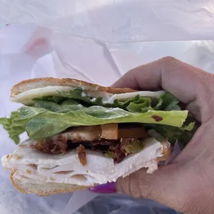 Turkey club on a Genova French roll