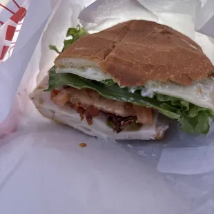 Turkey club with jalapeños