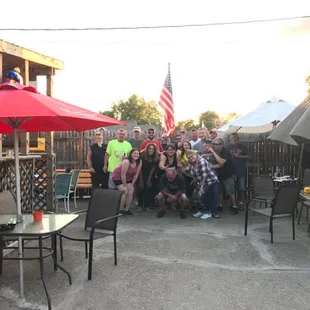 a group of people posing for a picture