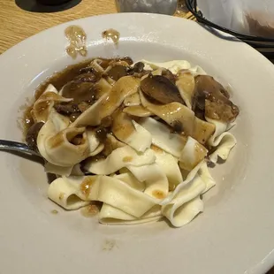 Side of pasta with marsala sauce