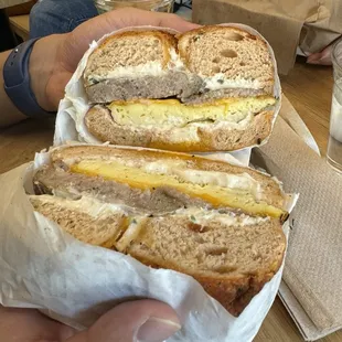 Sausage Egg and Cheese Sandwich