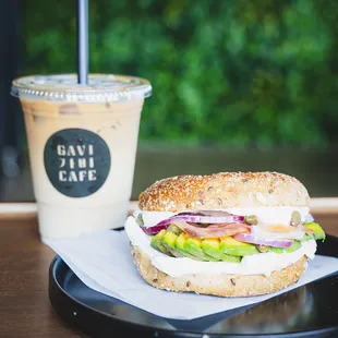 GAVI Brunch Cafe - Smoke Salmon on Bagel