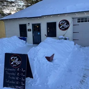 Outside during winter