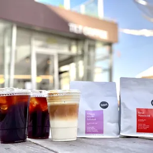 My latest purchase -- four drinks and a couple of their bags of beans. Thank you Tilt!