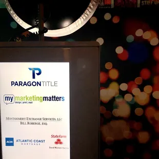 Photo booth with event sponsor logos!