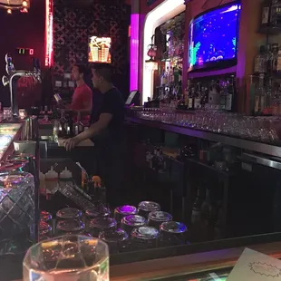 Behind the bar
