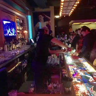 Cool bar but so crowded