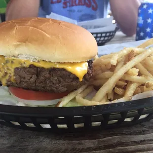 Tilton burger with fries! 1/2 pound!!