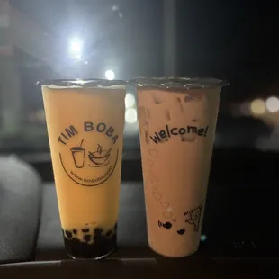 Mango Sunrise and Jasmine Milk Tea