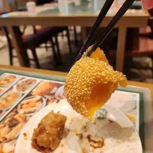 Gooey custard filling