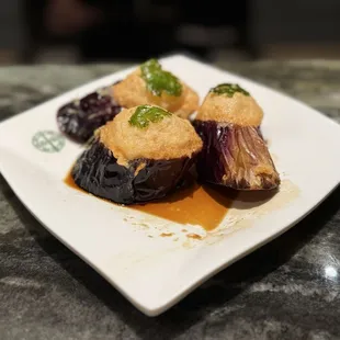 Deep Fried Eggplant With Shrimp