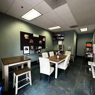 Nice little seating area inside.