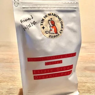 Bought a bag of whole beans, which was roasted about six days prior to me purchasing.