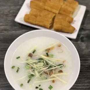 Rice Porridge and Chinese Donut