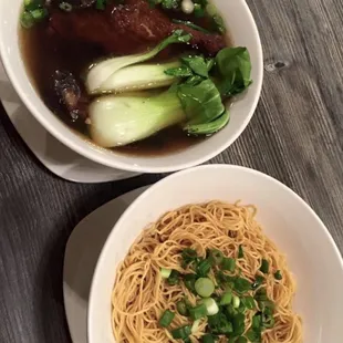 Duck Leg with Egg Noodle Soup on the side.