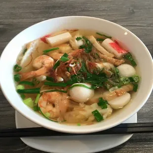 Seafood Soup with Rice Noodle