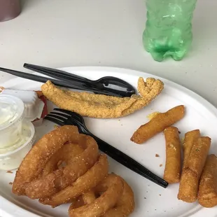 Frozen Fish, Frozen Onion Rings Frozen Hushpuppies