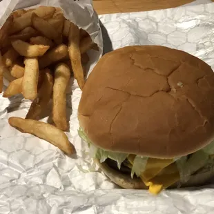 Classic Double cheeseburger.