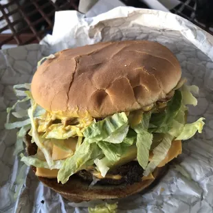 California Cheeseburger with mustard