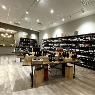 shelves of bottles of wine