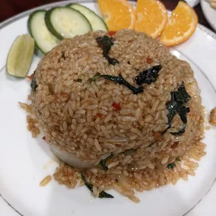 Shrimp basil fried rice