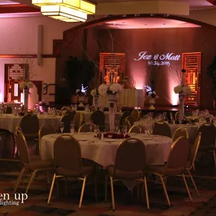 Brighten Up Event Lighting | Roseville Timber Creek Ballroom Pink Uplighting