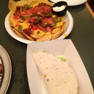 Nachos and a taco