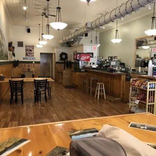 the interior of the restaurant