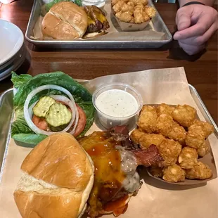 Timber Creek Bourbon Burger and Cheeseburger.