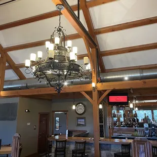 Interior shot of restaurant decor