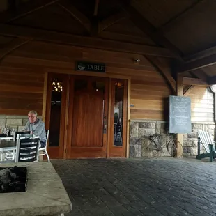Door to the restaurant portion