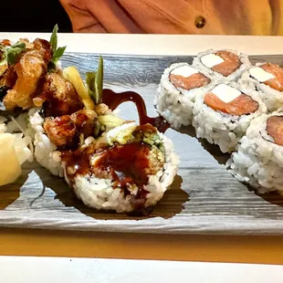 Spider Roll and Philly Roll