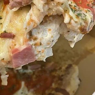 Uncooked pizza dough