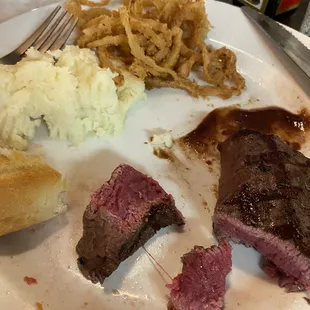 Sirloin steak, Asiago mashed potatoes