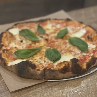 Margherita pizza.