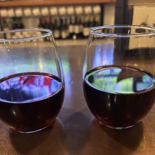 Glasses of pino noir