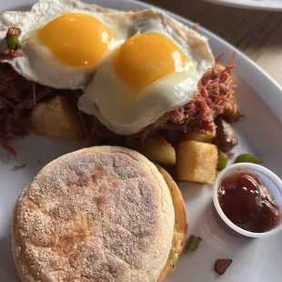 My Timber Hash and Sunny runny eggs