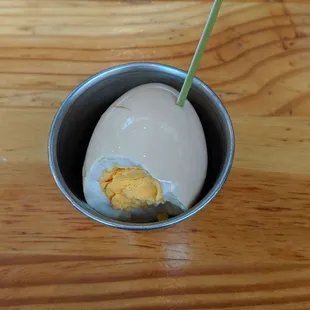 Smoked pickled egg