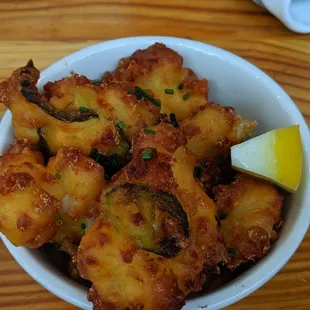 Fried curds with jalapenos