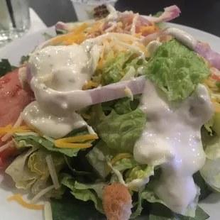 This was my dinner salad I ordered. VERY big and fresh.