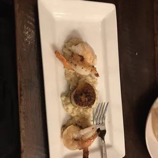 Nice presentation.  Tasty.  The risotto could have been more tender.  A small plate, quite true at $19, but, you know, inflation.