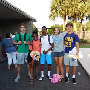 Timberlane's Teens hanging out by the pool