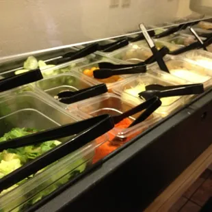 salads in plastic containers