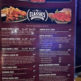 Appetizers Menu