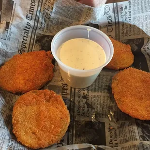 Fried green tomatoes were spot on!