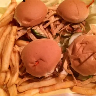 Turkey Sliders to-go with fries 12.1.14